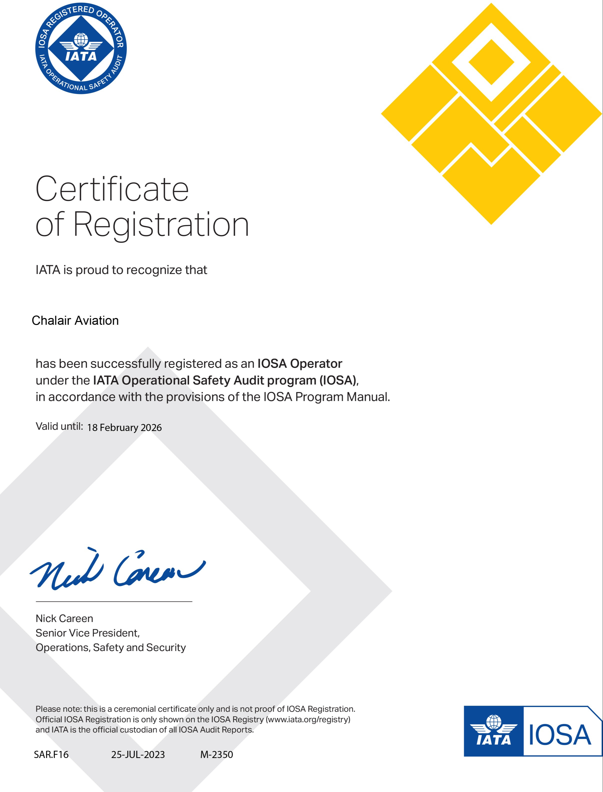communiqué certification